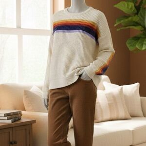 New Outerknown Nostalgic multicolor long sleeve sweater women’s size various